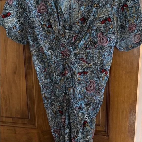 Zadig & Voltaire Floral Midi Dress - Blue and Pink - Picture 5 of 6